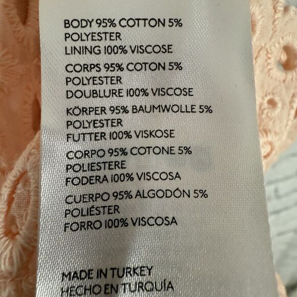 Anthropologie The Somerset Eyelet Mini Dress in Light Rose Pink - Picture 12 of 14